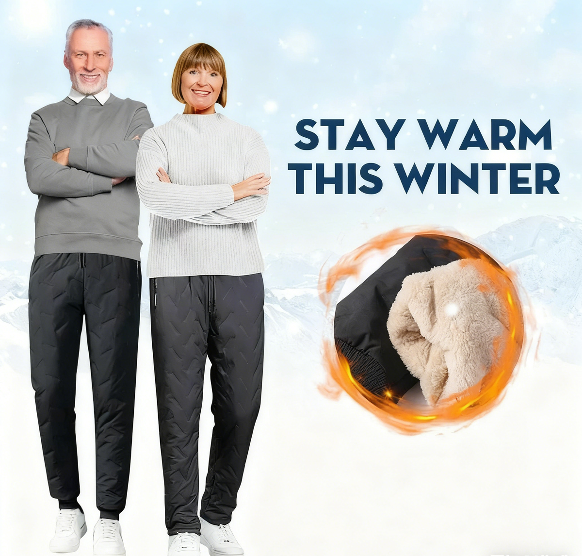 WinterPolster™ Wasserabweisende Thermohose mit Fleecefutter
